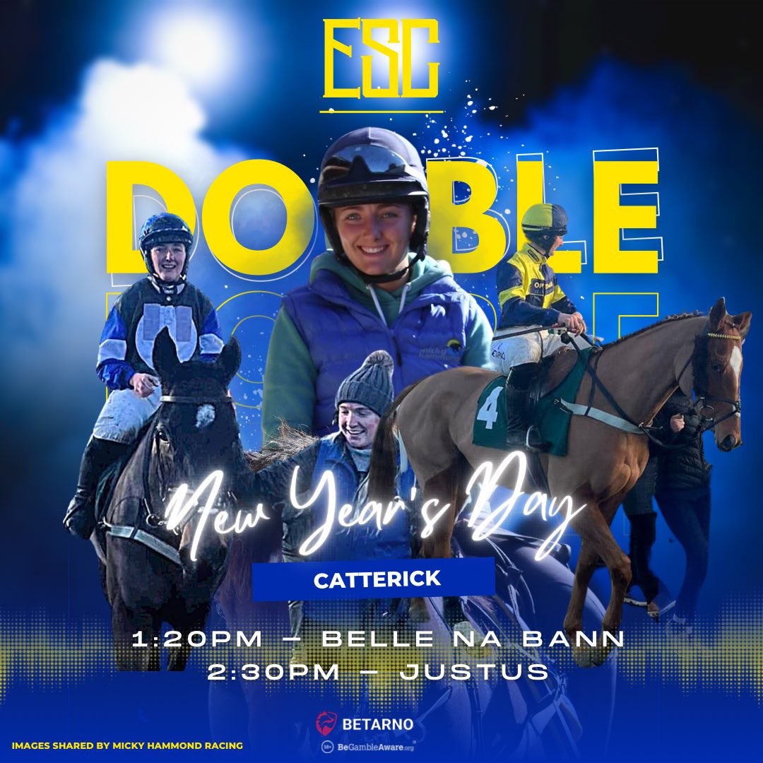 emsmithchaston's tweet photo. A cracking start to the year at @CatterickRaces 🍾 

Another double 🆙 for @MHammondRacing 🥇🥇

@BetarnoSports 🔞, https://t.co/TTpKpN6M25 https://t.co/xXLQrGkRMW