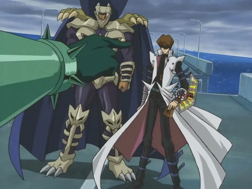 Voltando ao anime no episódio 109 onde se conclui o Duelo de Seto Kaiba com Kogoro Daimon, membro dos Big Five. Estamos nos apontando para o clímax da saga do vilão Noah Kaiba que vou comentar a seguir. Mas a cena do Dragão Branco aqui no fim do duelo, rouba o holofote! 😎
