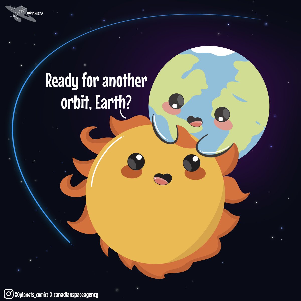 #HappyNewYea ✨

Earth completes one orbit around the Sun in 365.26 days. Since this is a little longer than a regular calendar year of 365 days, one extra day is added every four years. A year with 366 days is called a leap year, which is the case for #2024!

#csa #XOplanets