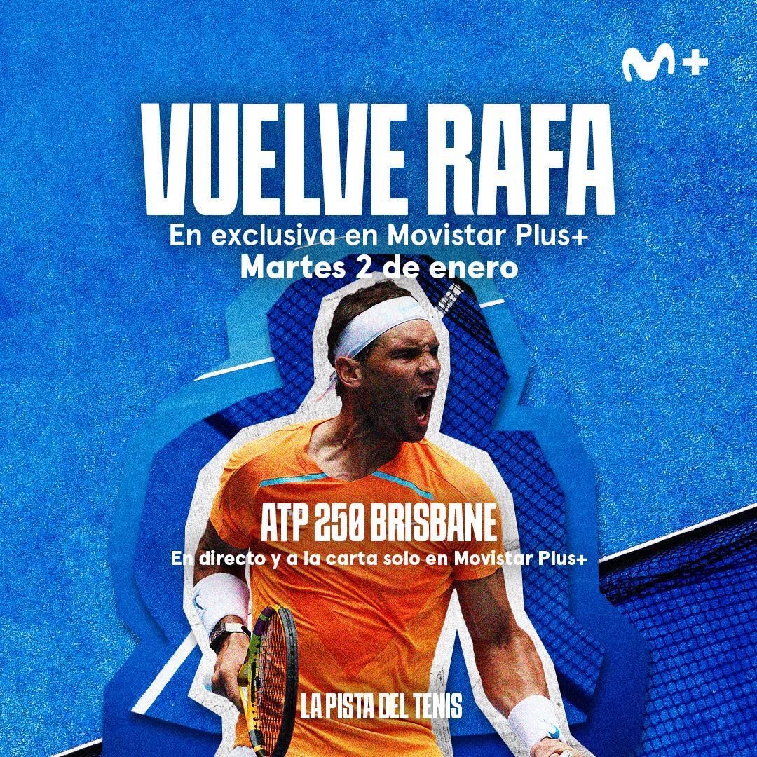 Disfruta del regreso de <a href="/rafanadal/">rafanadal</a> en Brisbane y el @australianopen en <a href="/MovistarTenis/">Tenis en Movistar Plus+</a> + desde 14 euros al mes.
Y si haces RT puedes ganar un mes de Movistar+ gratis.
#vuelverafa
#rafaenmovistar
t.ly/VqA1X