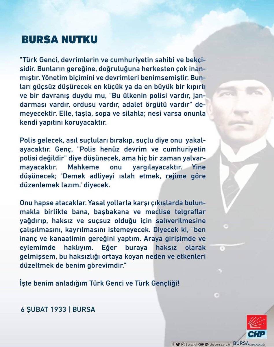 #Bursanutku
Türkiye Cumhuriyeti laiktir laiktir kalacak.