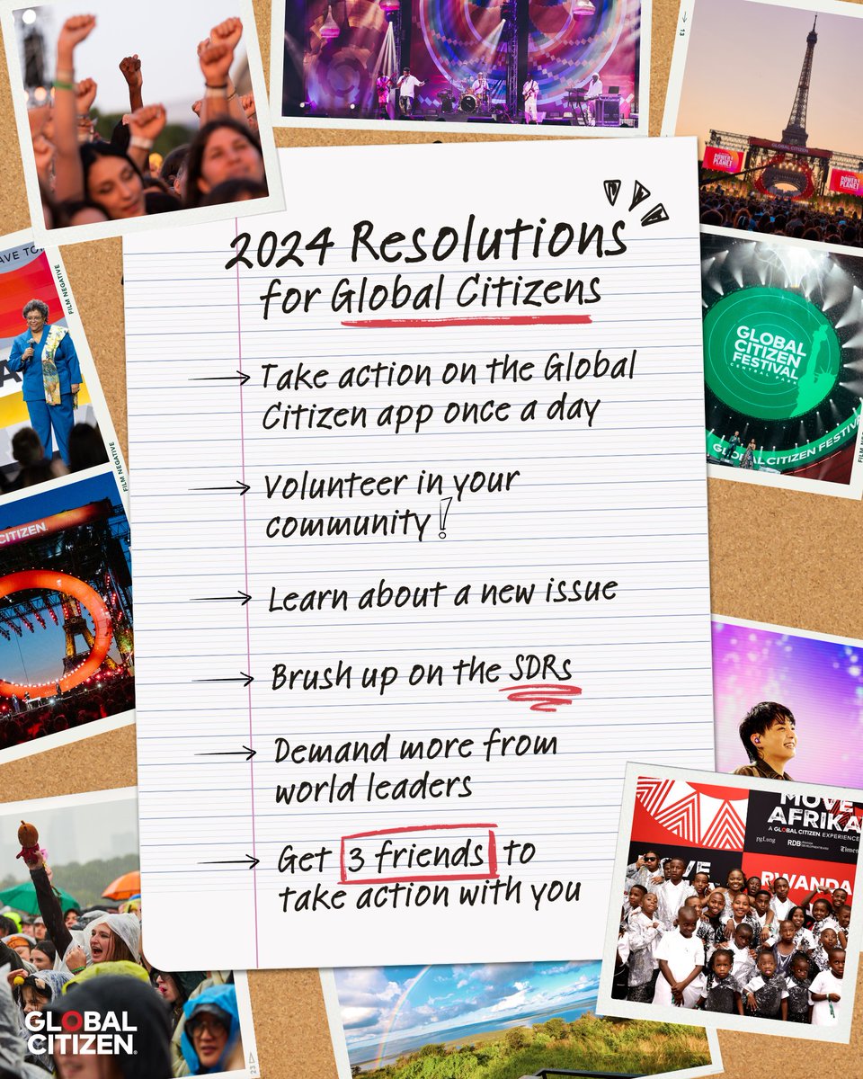 Stumped on your New Year’s resolutions? We made it easy for you. Here's to an action-filled 2024! ✨🎉