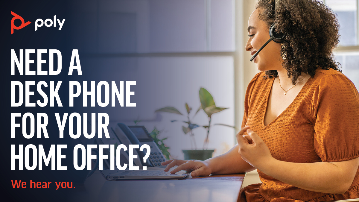 PolyCompany's tweet photo. Think deploying phones in home offices is too complicated?

Select #PolyEdge E models have built-in WiFi, Bluetooth for pairing a mobile device, and support features for troubleshooting. 

Hear more about the great #PolyEdge E features for #HybridWork. 👉 https://t.co/DbCMqjtSGy https://t.co/uKSRAA8pk1