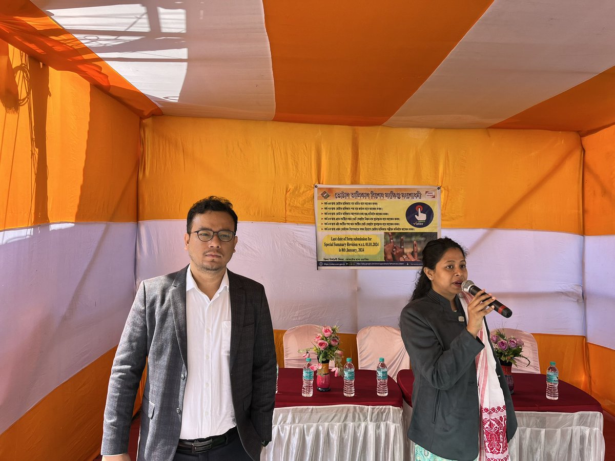 JorhatElection's tweet photo. On the occasion of New year, SSR SVEEP was conducted inside the campus of the iconic and historic 228 years old Burhi Gosani  Devalaya of Jorhat where on the spot registration of Form 6/7/8 was carried out. Due to public demand and response, the special SVEEP campaign will also https://t.co/Hzx3oMjPRP