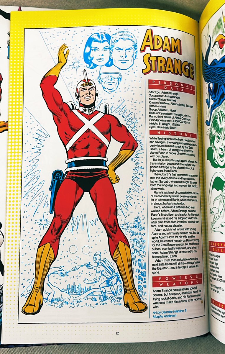 A happy 2024 to everyone!  Gonna try a new daily feature! Gonna post an entry from the Who’s Who Omnibus each day! First up, Adam Strange! Art by Carmine Infantino and Murphy Anderson… #DCcomics #AdamStrange #comics