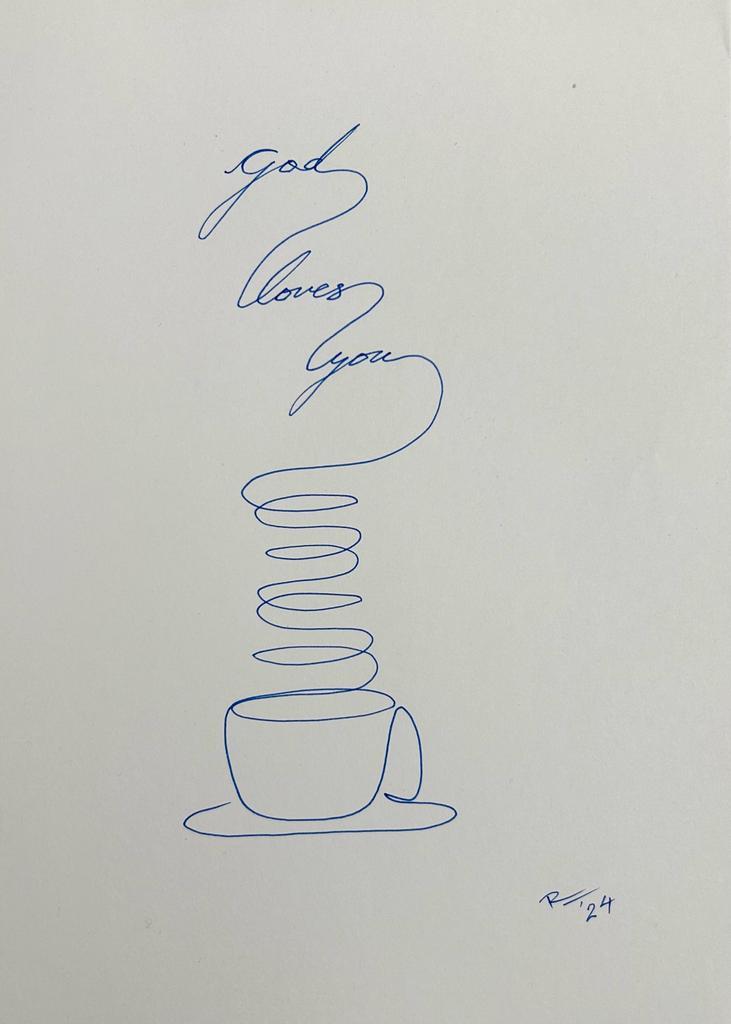 rosie_mann1's tweet image. Have 
some tea 
please ☕️ 

#oneline #drawing #art