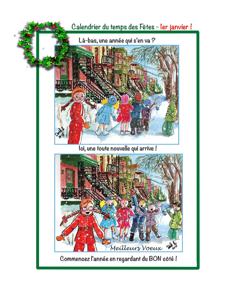 1er janvier ! Le calendrier du temps des Fête continue.
Bonne année 2024 à tout le monde!