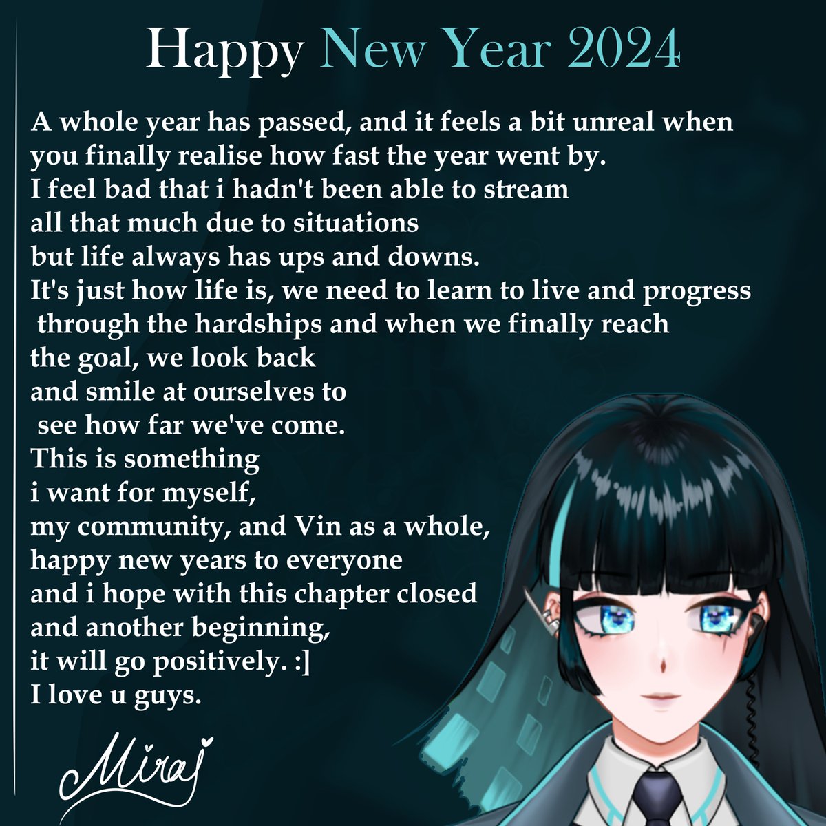 MiraiMoonlight's tweet photo. Happy new year, everyone! https://t.co/AoQQ2kEnFF