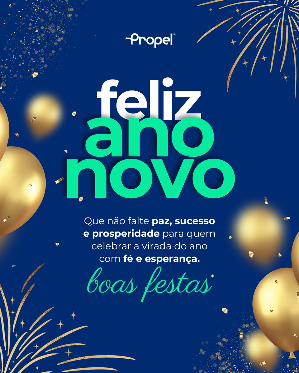propel_global's tweet photo. Desejamos um Feliz Ano Novo cheio de prosperidade a todos os nossos colaboradores e clientes! 

Que cada conquista fortaleça nossos laços e que 2024 seja um ano de sucesso compartilhado. 🌟🎉 

#propelprofessional #felizanonovo https://t.co/bF6AOMsKJu