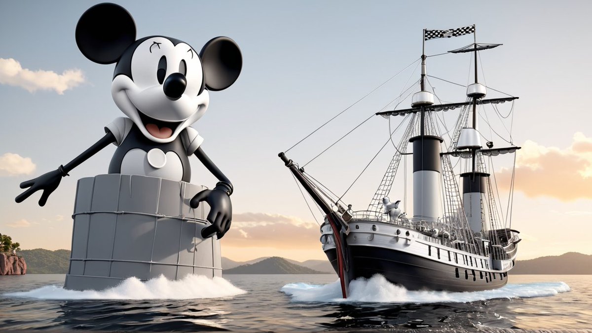 welcome to the public domain #SteamboatWillie #AIArtwork #stablediffusion #ai