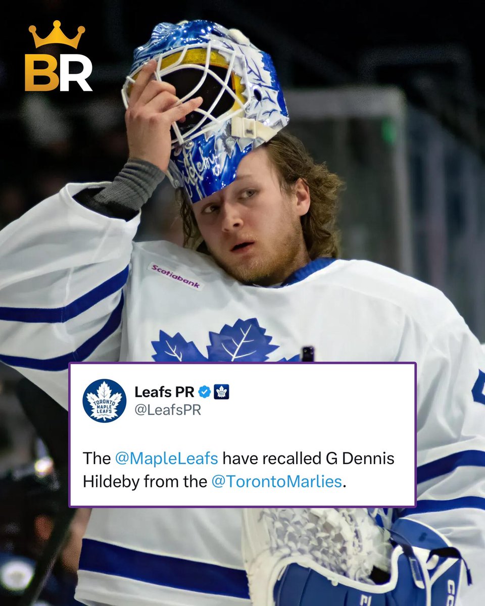 After placing Ilya Samsonov on waivers, the Toronto Maple Leafs have recalled 6’7” goalie prospect Dennis Hildeby from the Toronto Marlies 👀

Thoughts? 🤔⬇️ #LeafsForever