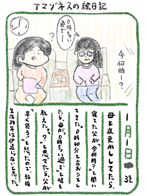 【絵日記】人によっては1時前って言うところを 