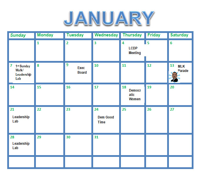 LCDP January Happenings. Links to RSVP will follow in separate posts.