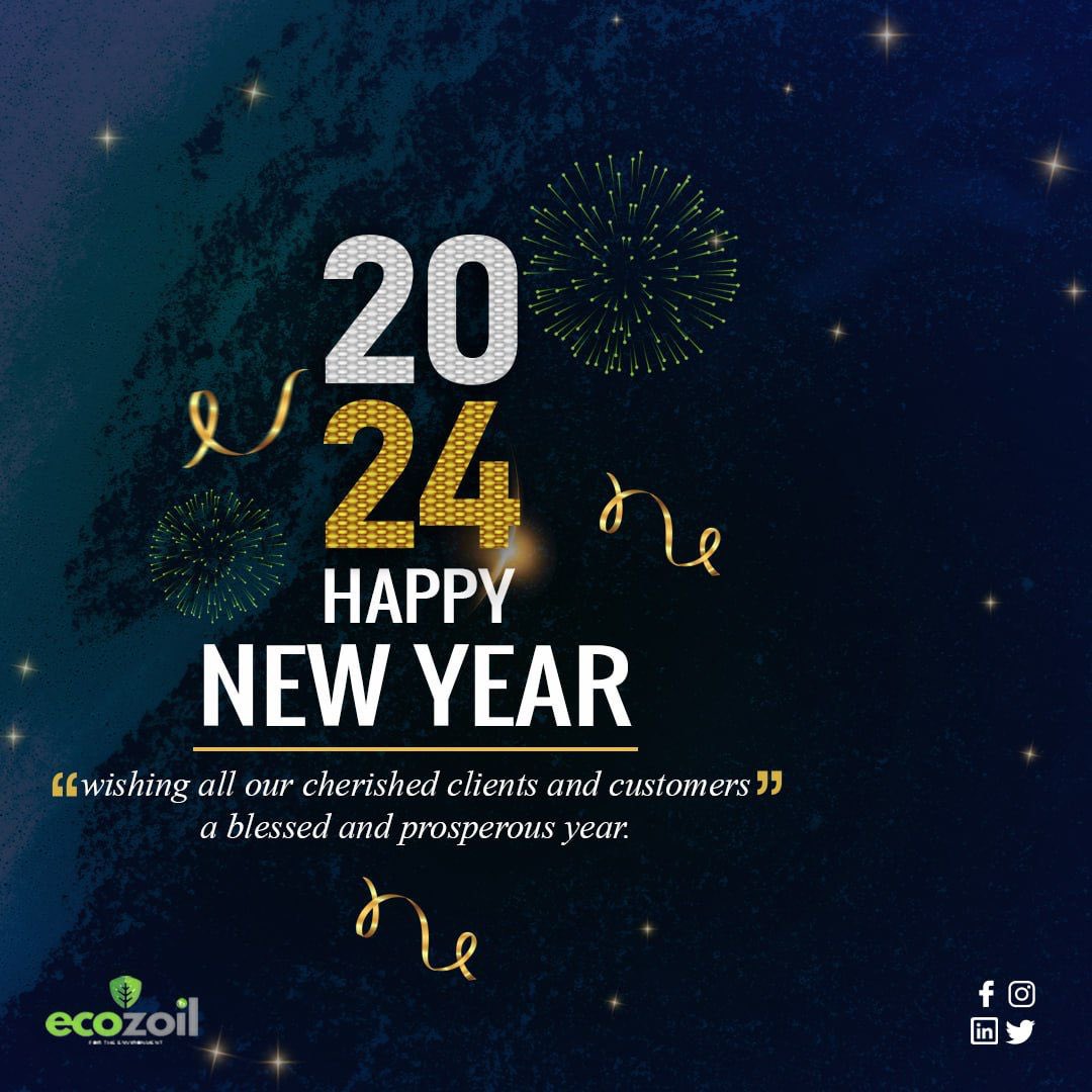 Happy New Year! 🎉🌍 

Excited to embark on a journey of environmental care in 2024! 

Join us in making a positive impact. #EcoZoil #EnvironmentalCare #HappyNewYear