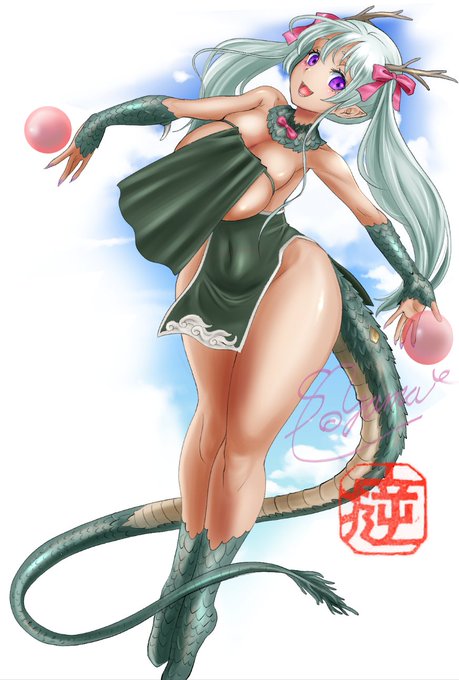 年賀イラスト文字無しバージョンです。迂闊にもリボンの仕上げを忘れていたので加筆しました。 