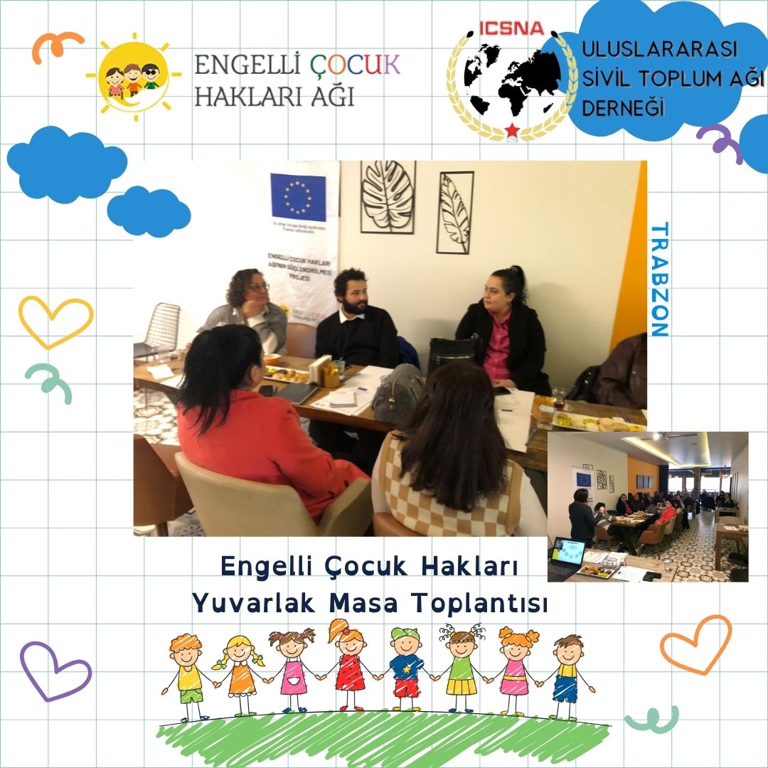 icsnatr's tweet photo. 2️⃣derneğimizin yerel koordinasyonu ile Trabzon’da bir Yuvarlak Masa Toplantısı gerçekleştirildi.
Toplantıya; yerelde çocuk hakları konusunda faaliyet gösteren sivil toplum örgütleri, kamu kurumları, yerel yönetimler, baro, aktivistler katıldı.⬇️ #EÇHA #YuvarlakMasa #ICSNA https://t.co/1ztl1VAxHb