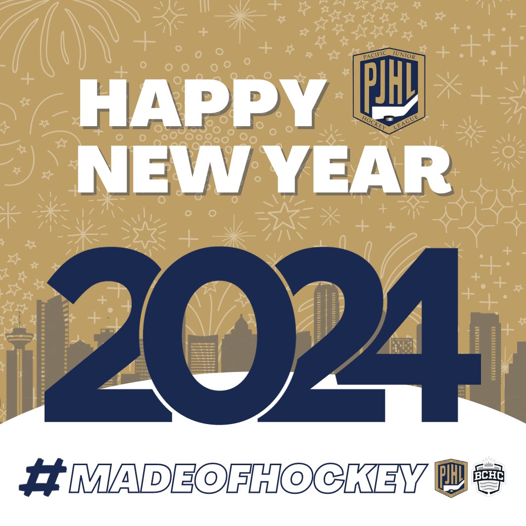 Happy New Year! 2024 is here and is going to bring a lot of NEW and EXCITING things in the Pacific Junior “A” Hockey League. 🎉🥳🚨🏒

#newyear #2024 #thepjhl #bchockey #newyearnewme #juniorhockey #bigthingscoming #newandimproved #madeofhockey