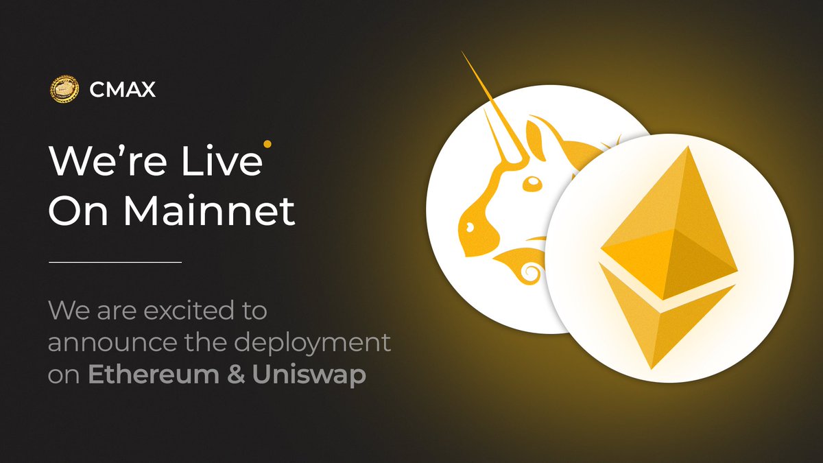 CMAX_Coliseum's tweet photo. Exciting News!

We're excited to announce the deployment on Ethereum &amp; Uniswap! 

👉TOKEN:
0xe6AbA037067A84DC6a21e3eA56918A48e33cb2D7

👉CHART:
https://t.co/gEK8iOfDVD

This is a momentous step forward for the CMAX token. Thank you for being part of this incredible journey! https://t.co/wNofnIO0ON