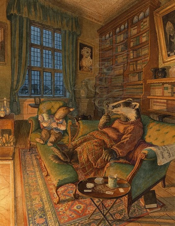 A cozy philosophy: ‘No animal, according to the rules of animal-etiquette, is ever expected to do anything strenuous, or heroic, or even moderately active during the off-season of winter.’ —Kenneth Grahame The Wind in the Willows