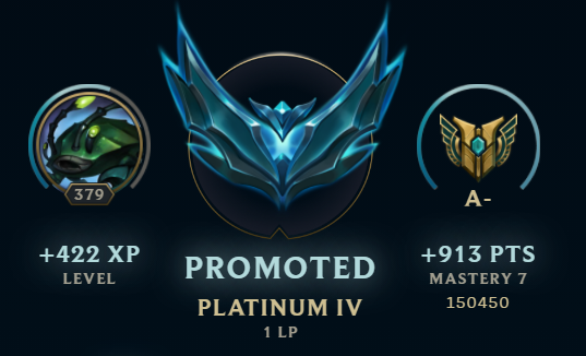 Wie crazy ist das denn bitte... 
in 4 Tagen von Gold 4 zu meinem First-Time Platin 👏