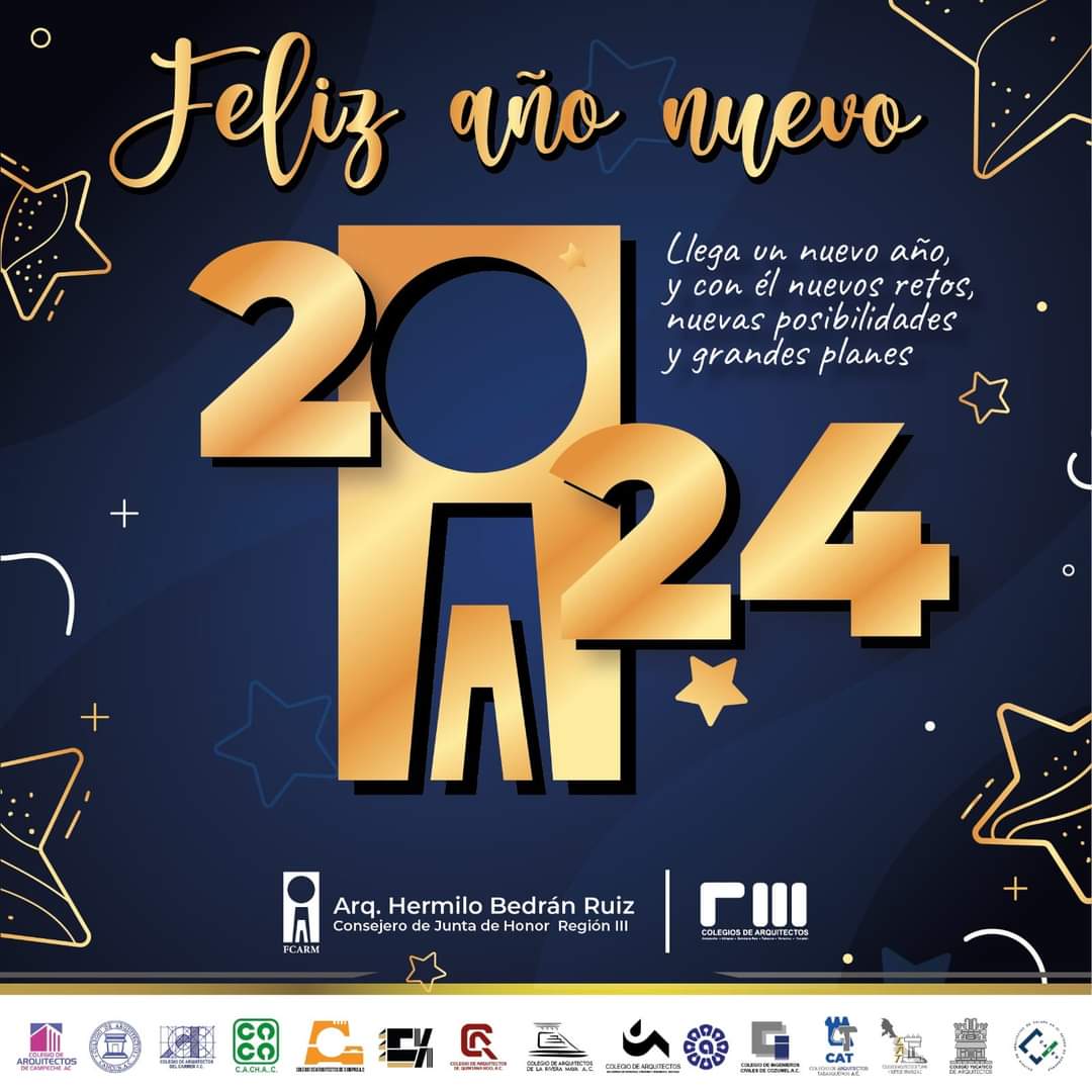 BedranRuiz's tweet photo. Feliz Año #2024 Amig@s de la Region III de la FCARM y de la @FCARMNacional
Todo el éxito 🙌 en sus proyectos gremiales y personales! Abrazo grande!😉 Fortalezcamos la amistad y la Unidad entre todos!!🥂 #SomosFCARM https://t.co/UbnXst8DFp