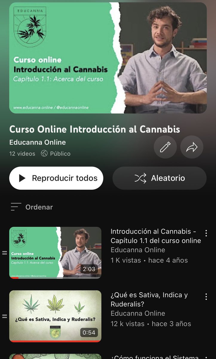 Curso gratis de Introducción al Cannabis en nuestro Youtube: youtube.com/playlist?list=…