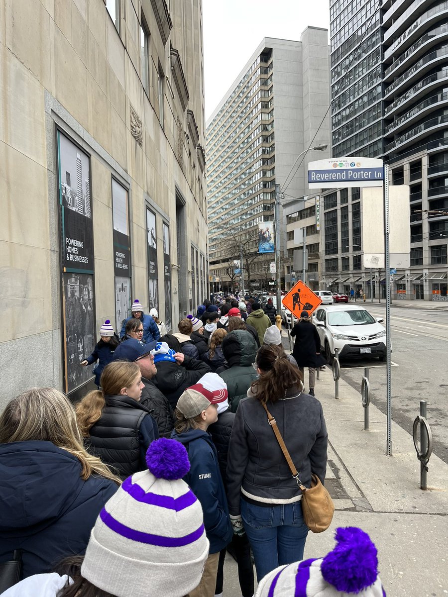 Sold out all ticket packages, line all the way to Yonge Street to get in, safe to say the convos for moving to a bigger arena won’t be far away #PWHL