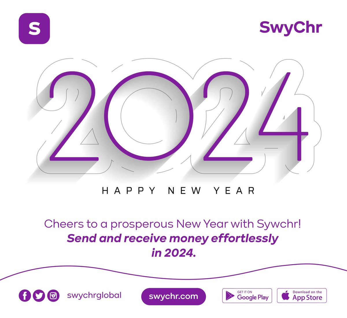 Cheers to a Prosperous NEW YEAR 2024 with SwyChr!

Send and receive money effortlessly in 2024 with SwyChr app.

Download SwyChr from Google play Store 🔗 play.google.com/store/apps/det…

Download SwyChr from App store 🔗 apps.apple.com/ae/app/jtq-wal…
.
.
.
#swychrcares #financialliteracy