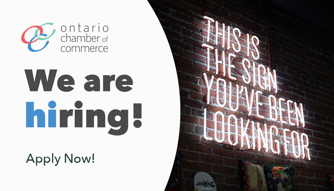 The <a href="/OntarioCofC/">Ontario Chamber</a> is looking for a Senior Policy Analyst! Join and advance Canada’s largest provincial chamber of commerce’s public policy positions in health, economic reconciliation, housing and more. To learn more, visit: bit.ly/3NjTPWd