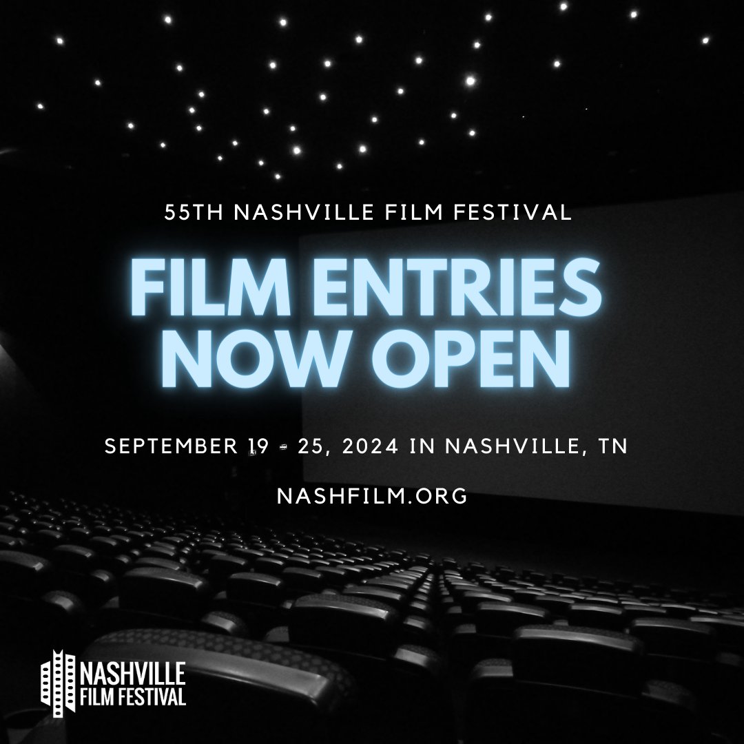 Happy New Year y’all! The 55th Nashville Film Festival (Sept. 19-25, 2024) is now open for film entries! All submission guidelines are here: nashvillefilmfestival.org/2024-film-comp… 📽️✨ We can’t wait to watch!😍