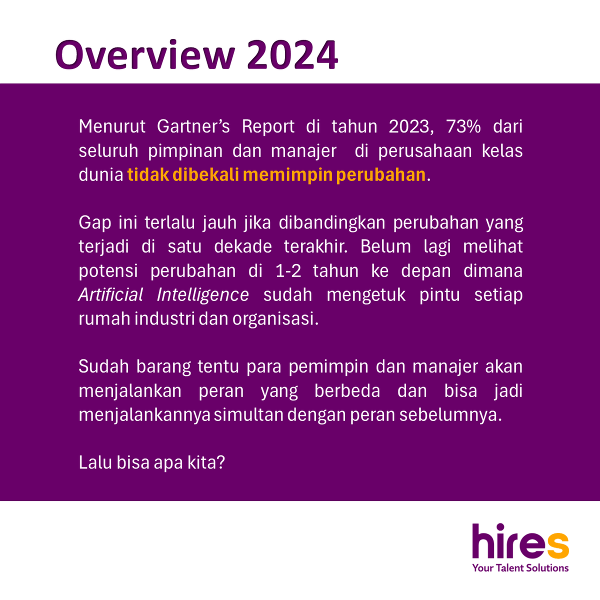 HiresCons's tweet photo. Apa problem leadership kita saat ini?
#DealWithChange #LeadershipProgram #LeaderLeadsChange https://t.co/BPKNjD6TFu