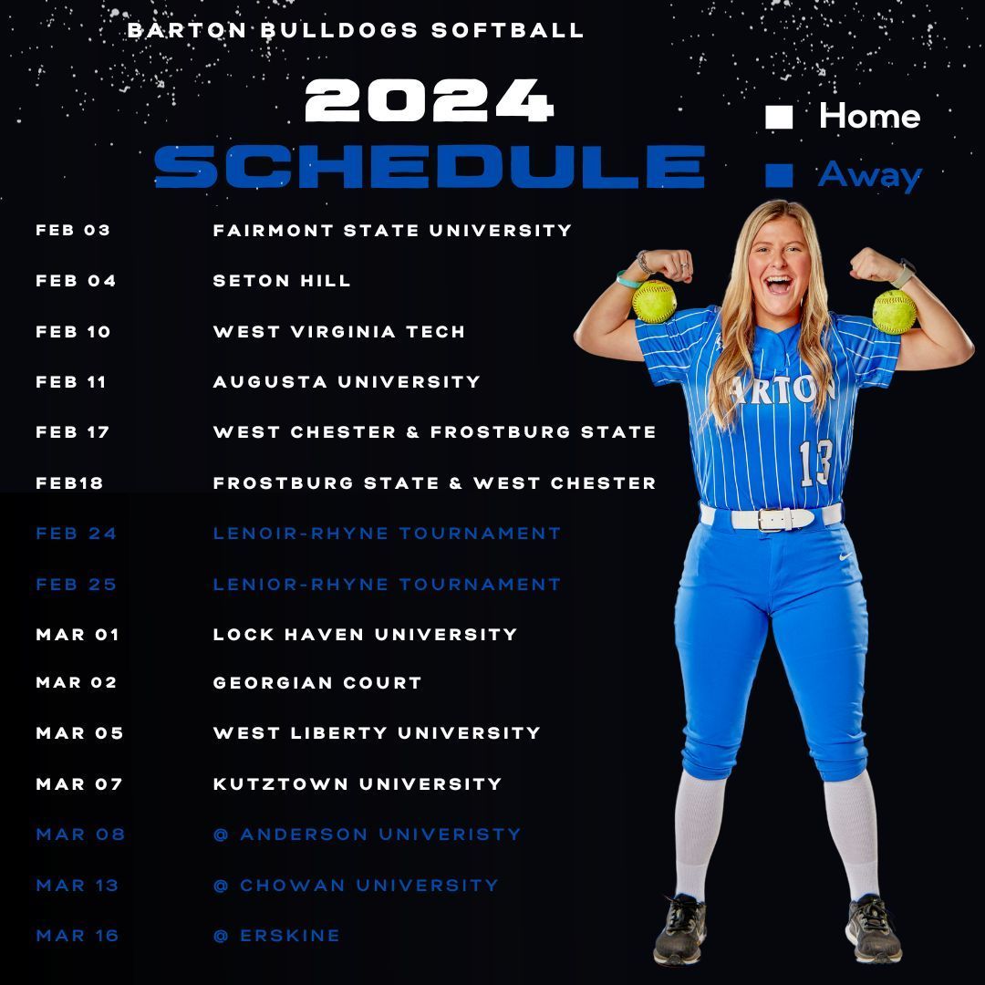 Barton_Softball's tweet photo. Mark your calendars ⤵️ 

33 days until we take the field at Jeffries❗ 

#RollDawgs🐾  #Team44 https://t.co/YOa3tACGt7