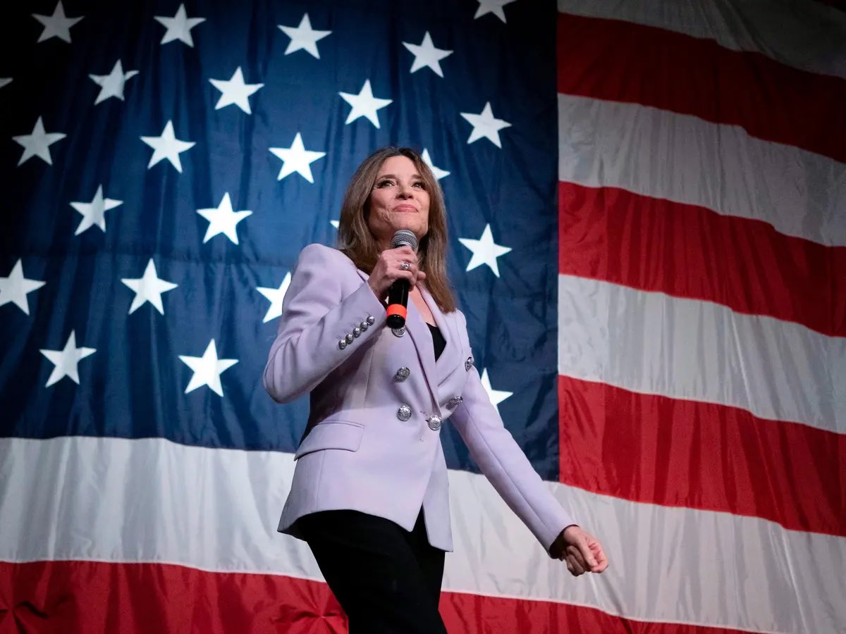 It’s time to say her name:

first name:  (MARY- ANNE)
last name: (WILL-YUM-SUN)

We’ll be seeing it frequently this year leading up to her inauguration in 385 days (but who’s counting)… when she’ll then be called MADAM PRESIDENT

#MW24 #Marianne2024 #ANewBeginning