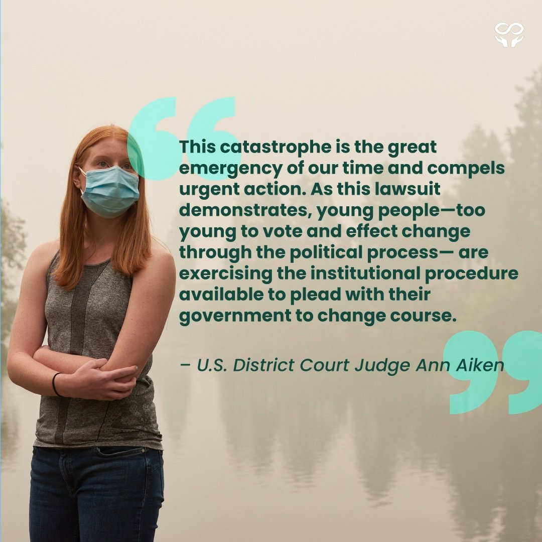 youthvgov's tweet photo. 📣 U.S. District Court Judge Ann Aiken denies @thejusticedept motions to dismiss the second amended complaint in our landmark climate lawsuit Juliana v. U.S., paving the path to trial for the 21 youth plaintiffs. Read: https://t.co/nKNA5zlWiO #YouthvGov #JulianavUS https://t.co/3c2vQXsaQG