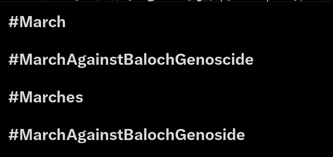 Alijanmaqsood12's tweet photo. #NOTE: Several wrong #hashtags are on trend which seems to interrupt the original #hashtag of the Baloch long march.

Kindly use the hashtags, announced by @BYCKech_ with correct spellings. The easiest way is to copy-paste them.

#MarchAgainstBalochGenocide
#StopBalochGenocide https://t.co/aL33LYbAvk