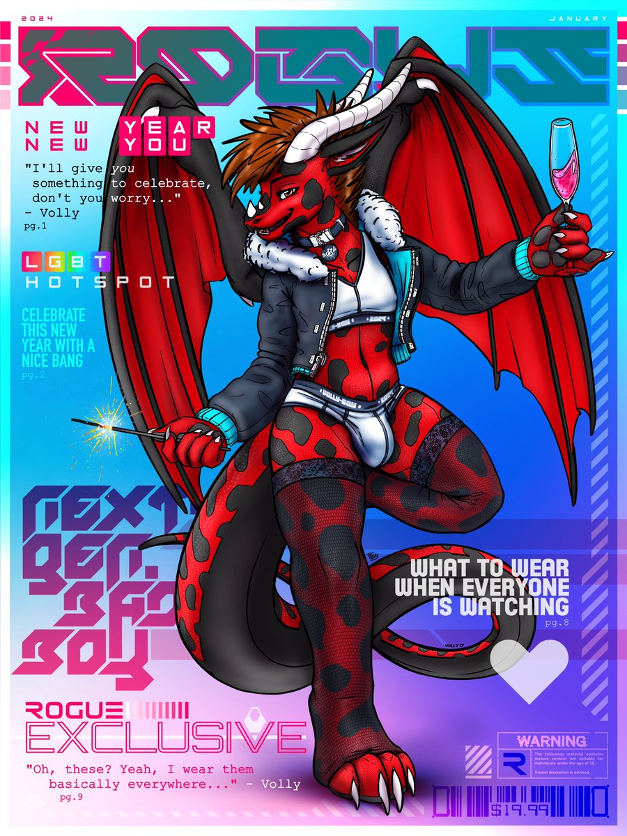 TekkysArtBox's tweet image. Happy New Year!! 😍 

This year's first issue of #rogueMagazine featuring our lovely @DumbRedDerg~💕 

Enjoy! 😍