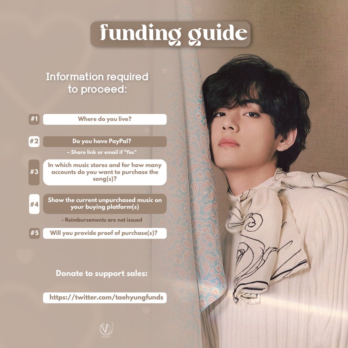 We’re still funding wherever u r (ft. V) on ALL social media platforms~ Buying Request: forms.gle/hKgUwsjf4Zm8g1… US & UK premium streaming: forms.gle/hKgUwsjf4Zm8g1… USA, DM for help to buy on Amazon & everything needed to keep going on iTunes! Tutorials: vuguides.carrd.co…