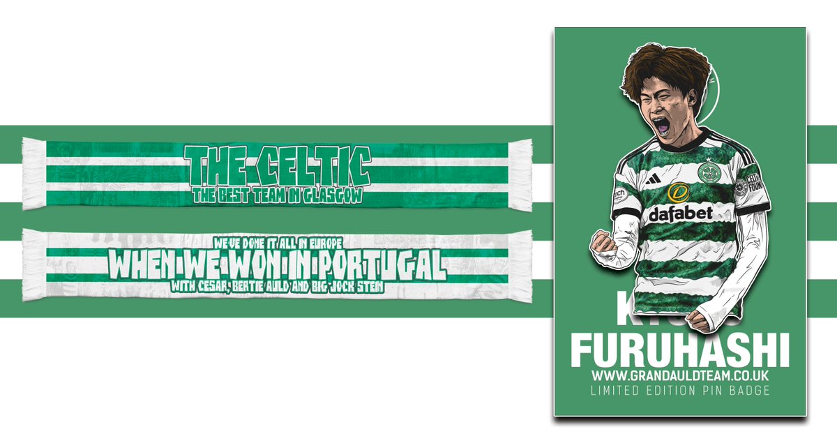 GrandAuldTeam_'s tweet photo. THE CELTIC SCARF✊| KYOGO PIN BADGE

Both available now and come with free stickers, aslo available as a bundle at a lower cost 💚

Giving away 2 bundles, just tag a friend below for a chance for you and them to win 🍀 https://t.co/2aCs2Tm132