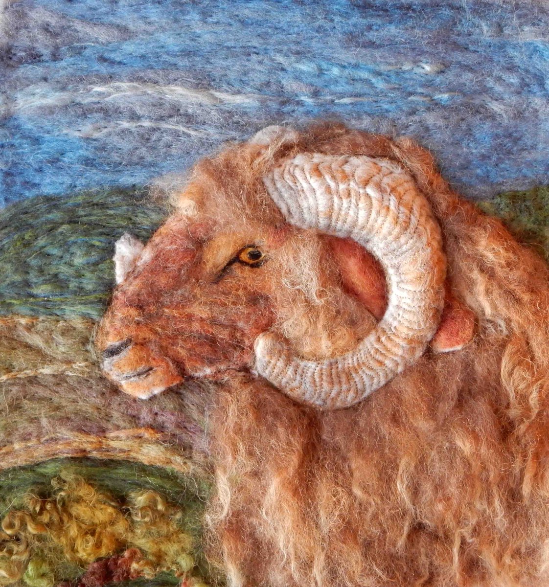 UllswaterFelt's tweet photo. An A-Z of fibre art portraits. A is for #alpaca and #awassi https://t.co/GvtEy9IaHf https://t.co/cQhYPtaMRv