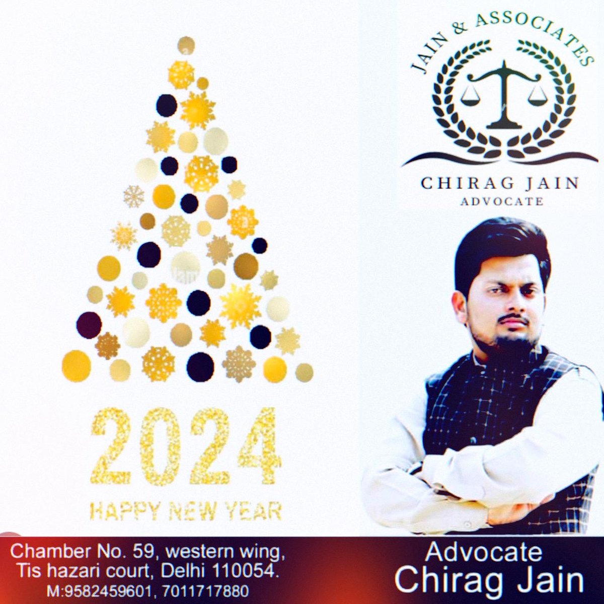 AdvChirag's tweet photo. Happy New Year. Wishing you another great year. 
Hope this year brings you everything you desire. May all your dreams come true.Let's dream big because we are going to achieve our dreams for sure ❤️Regards:
Advocate Chirag Jain https://t.co/oVpvXQNnK2