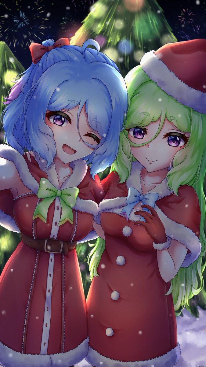Beru_Izumi's tweet photo. Happy Holidays from Beru and Rumi Izumi π₯°
#Beruillust #Berufamillust #ENVtuber https://t.co/g81jC89XfF