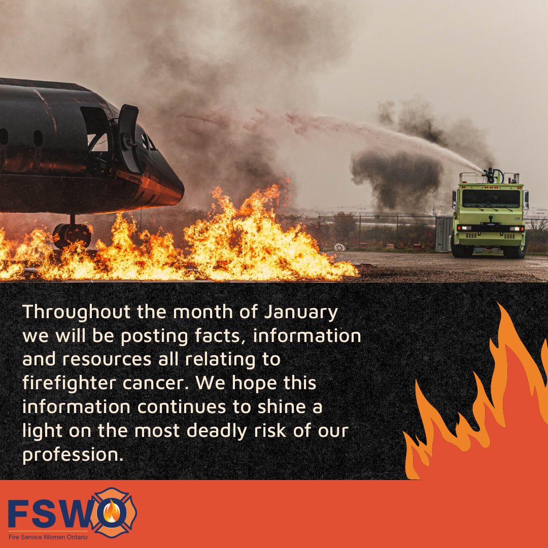 FSWOntario's tweet photo. January is Firefighter Cancer Awareness month. We’ll be sharing information and resources throughout the month so you know the risks our profession brings and how to reduce those risks. https://t.co/fzjCWZKpfl