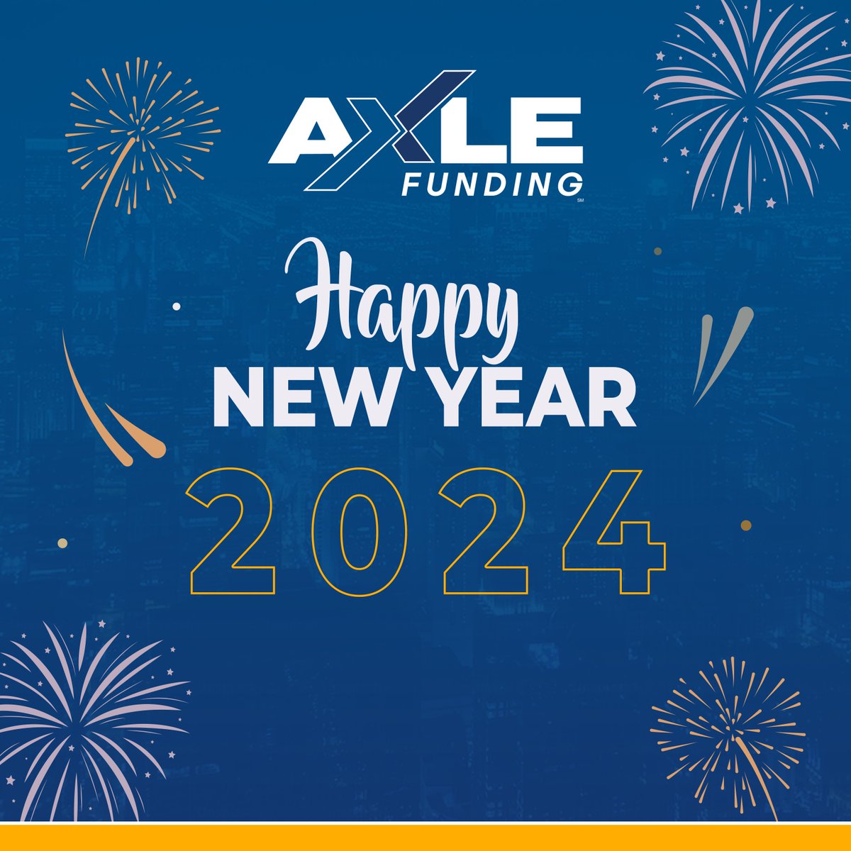 AxleFunding's tweet image. Happy New Year!

We would like to give our sincere appreciation for your continued business and wish you a prosperous new year! 

#Bringonthenewyear
#2024
#AXLEFunding