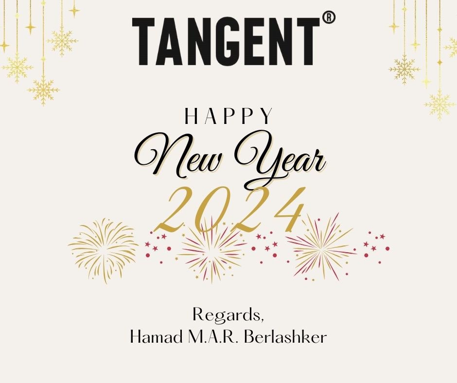 Tangent_india's tweet photo. Wish all a very Happy New Year 2024! 

May the new year bring Success , Health and Happiness for us all.

Deep gratitude to Allah for all the gifts and success that came our way in the past year.
#HappyNewYear2024 https://t.co/1flf3wgXES