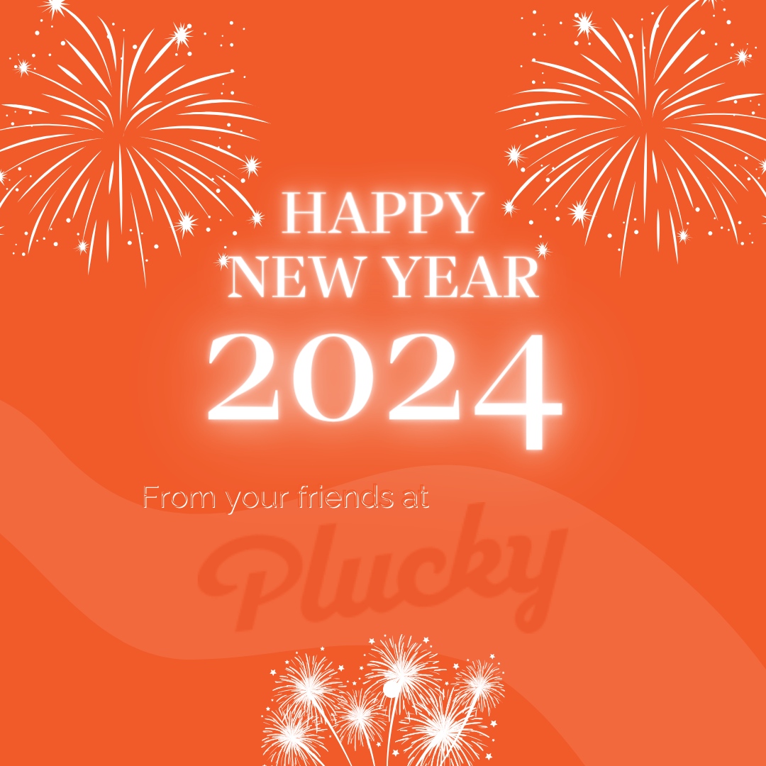 PluckyLLC's tweet photo. Wishing you a year filled with new opportunities, new adventures, and new beginnings. Happy New Year 2024!

From your friends at Plucky https://t.co/lkPgkUHWAI