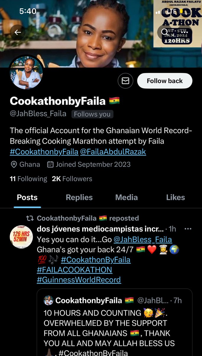 IMPORTANT INFORMATION ‼️‼️‼️This account is impersonating me. Please disregard all tweets and messages from this person. Also report the account for impersonation. #FAILACOOKATHON #CookathonByFaila