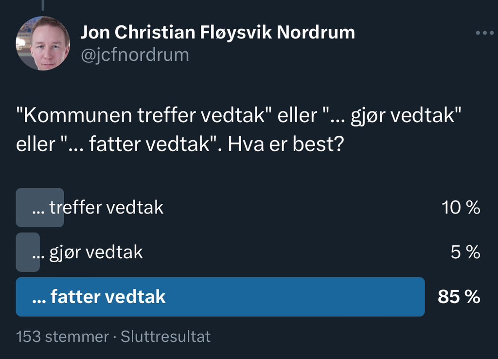 Jon Christian Fløysvik Nordrum tweet media