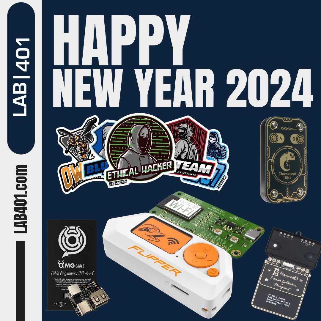 Lab_401's tweet image. 🎉 Happy New Year to all the #pentesters and #ethicalhackers from the LAB401 team! Wishing you a 2024 filled with robust security, and groundbreaking discoveries.  🛡️💻 #LAB401