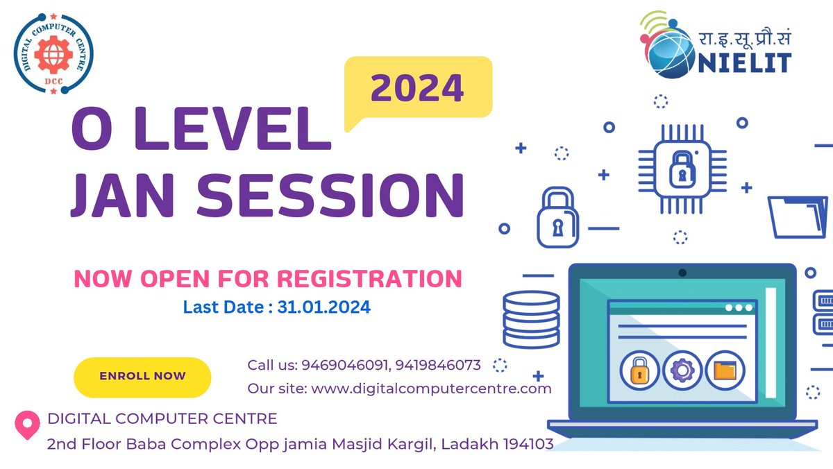 📢 Admission Alert! 🎓 Join our O Level IT program at NSQF Level 5. 🖥️ Explore the world of Information Technology and kickstart your career. Open session in January 2024. Don't miss out on this opportunity! Apply now. #ITAdmissions #OLevel #NSQFLevel5 #January2024 🚀