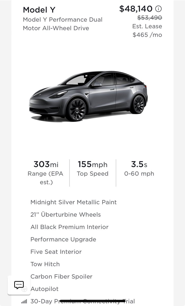 Woah, looks like <a href="/Tesla/">Tesla</a> lowered the price of the Model Y Performance by ~$2k. Heck of a deal for one with a tow hitch! Model Y Long Range also about $1k cheaper.